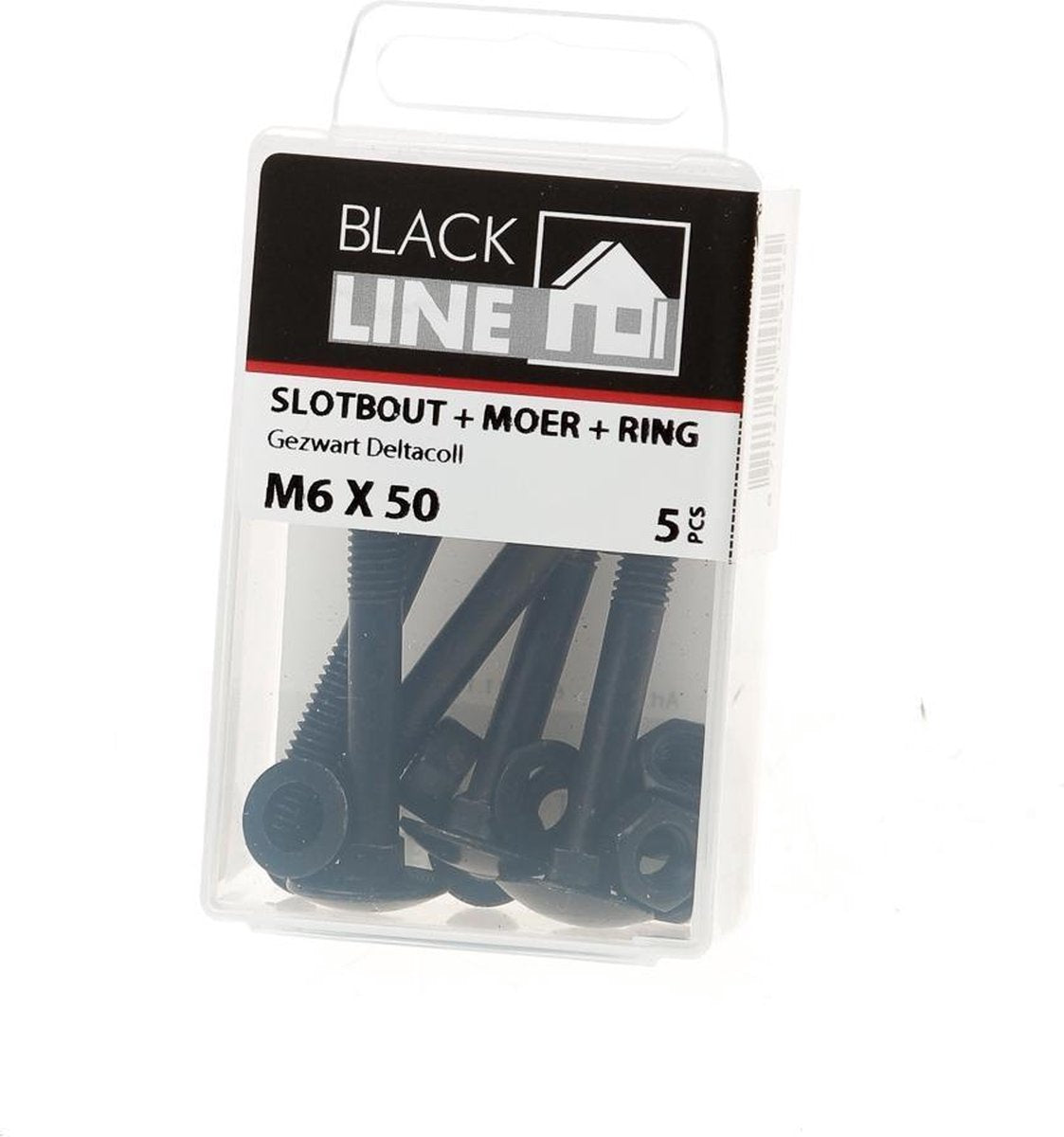 Hoenderdaal Slotbouten zwart m6X50 Verpakt per 5 stuks