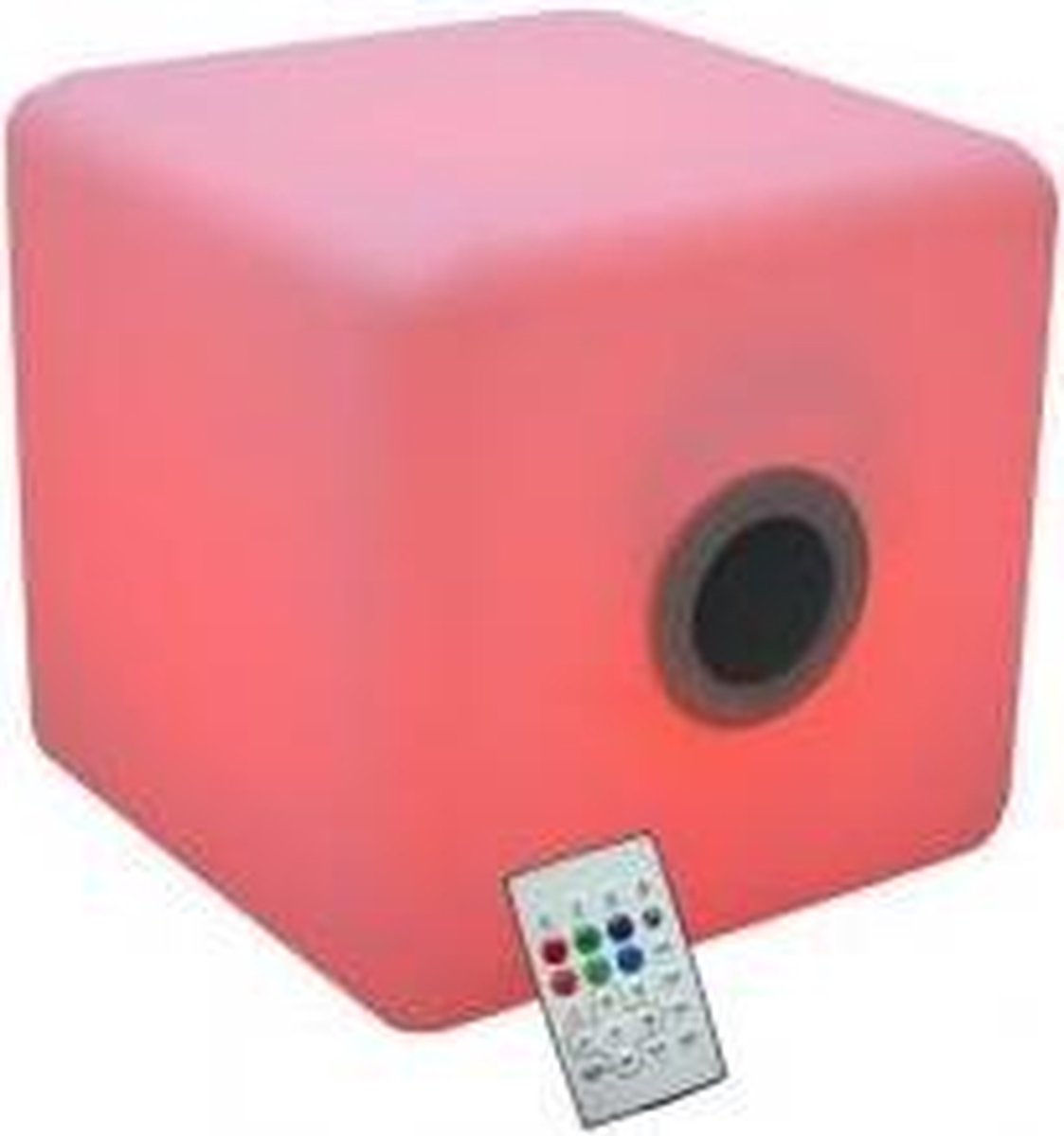 Ibiza LED-CUBE2020 Verlichte Led Kubus met Buitenluidspreker & Bluetooth