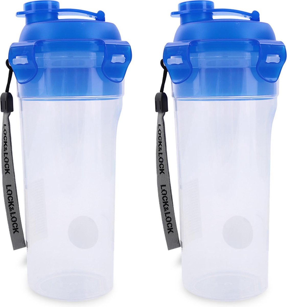 Lock&Lock Shakebeker | Dressing shaker | Smoothie beker to go - 470 ml - Set 2 stuks