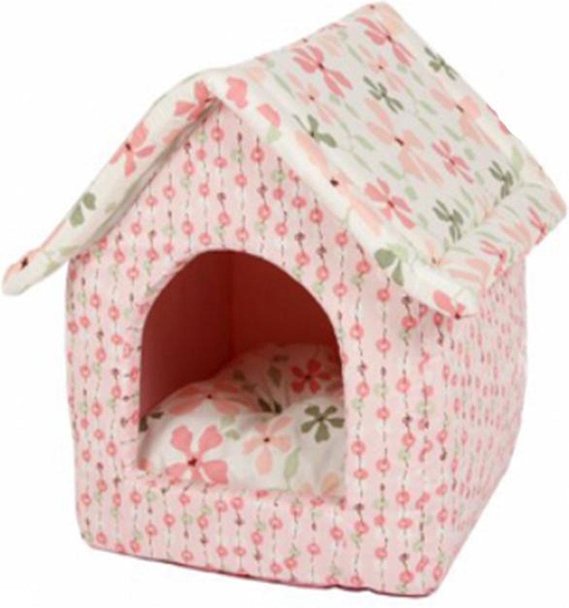 Beau & Bess - Roze Kattenhuis Kattenmand Slaaphol Kat Slaapm 47 x 39 x 42 cm