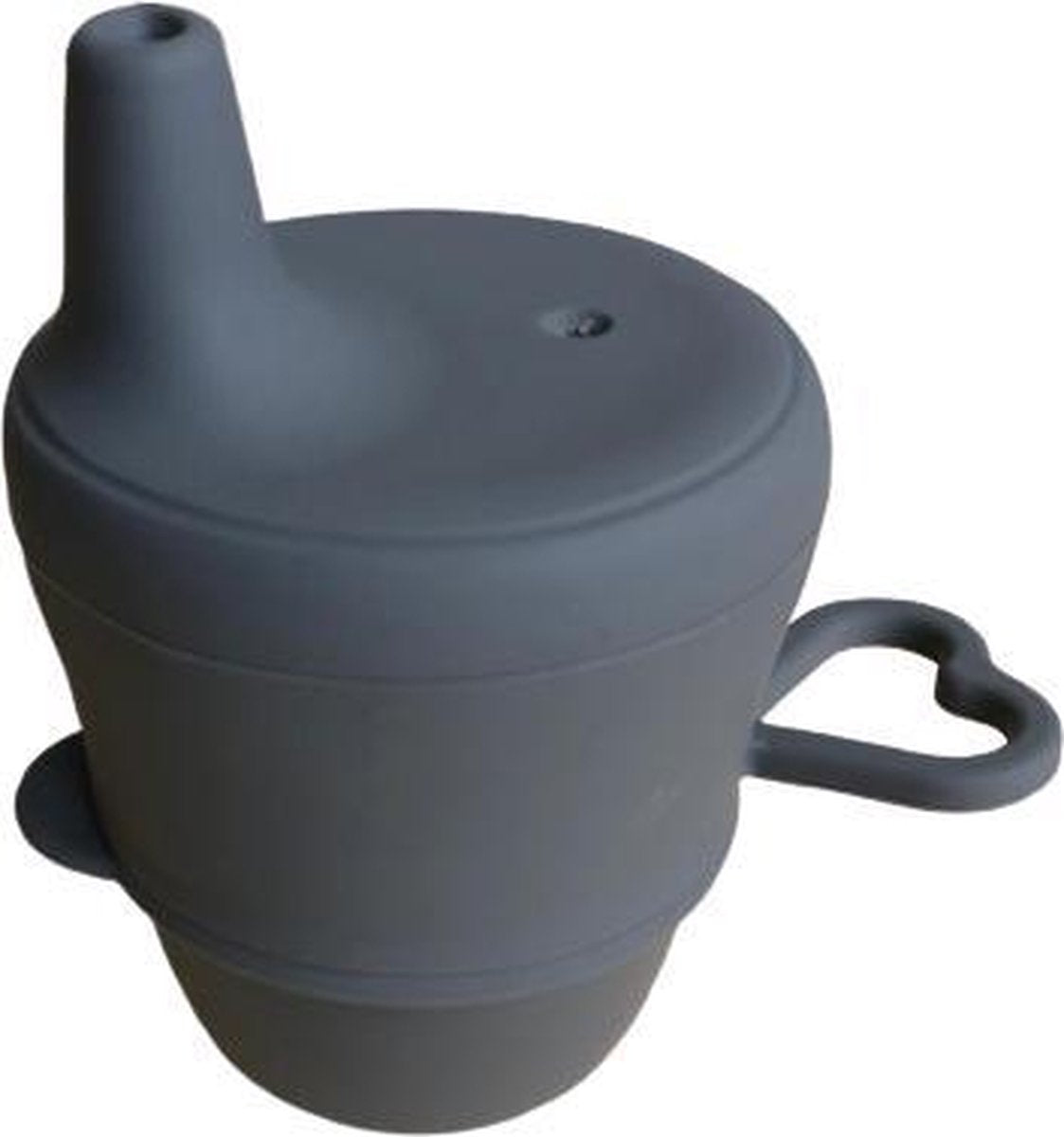 BabyFanti Sippy Drink beker Antraciet - Drinkbeker - Oefenbeker - Tuitbeker - Sippy cup - Siliconen - Duurzaam