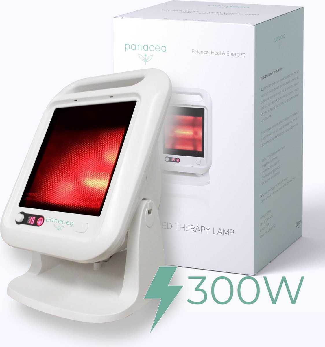 Infraroodlamp en Warmtelamp voor Gewichtspijn&Spierpijn Infrarood Lamp- 300Watt - Infraroodtherapie - Chronische & Acute Pijn