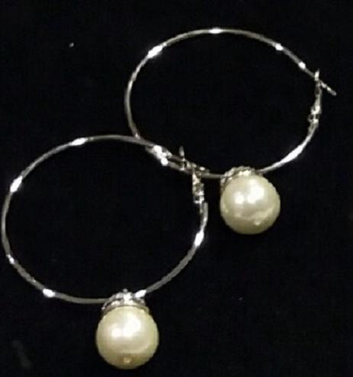 oorringen met strass en grote parel