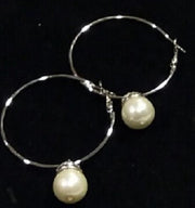 oorringen met strass en grote parel