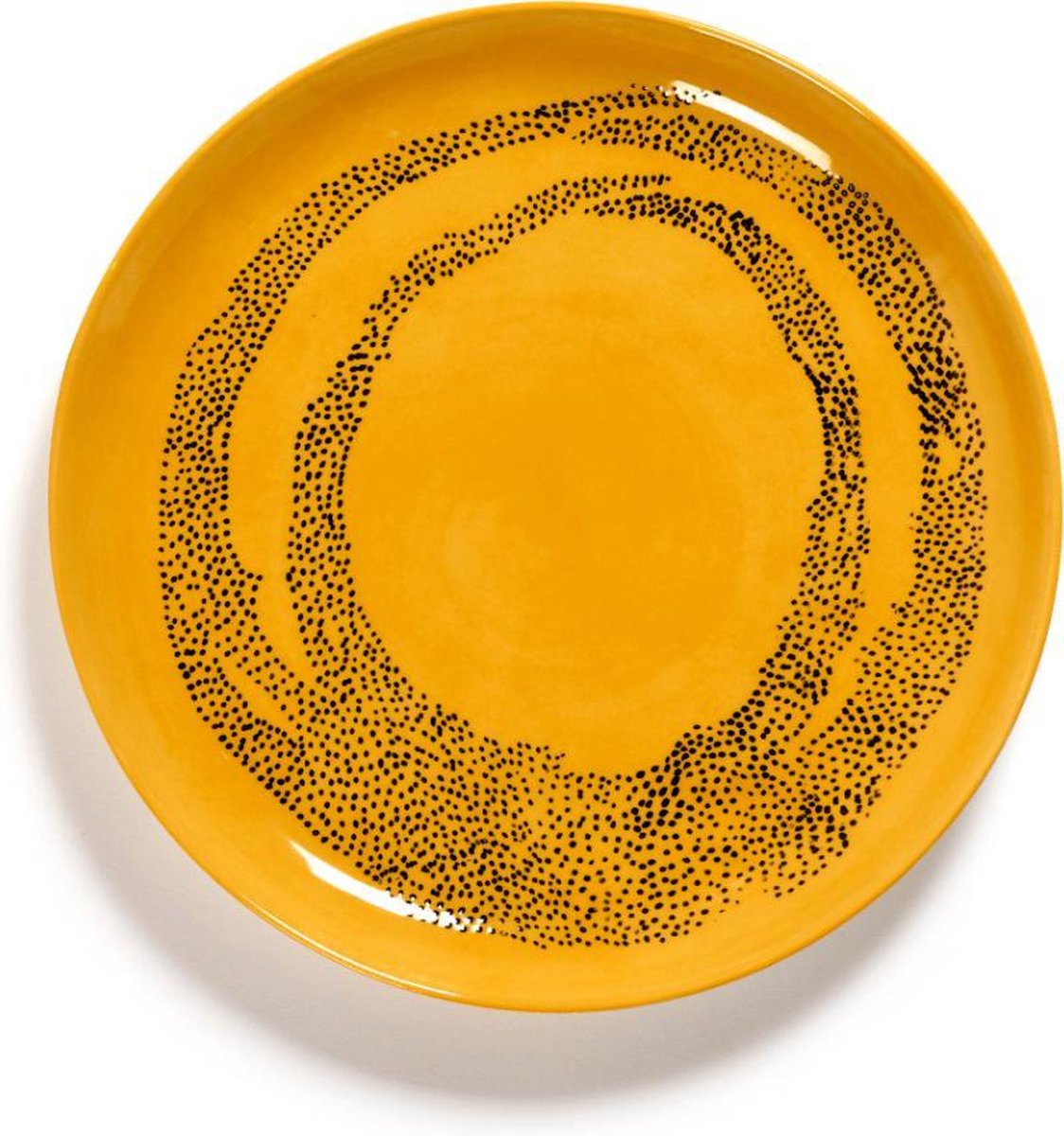 SERAX - Feast by Ottolenghi - Bord M 22x22cm Sunny Yellow Swirl-D