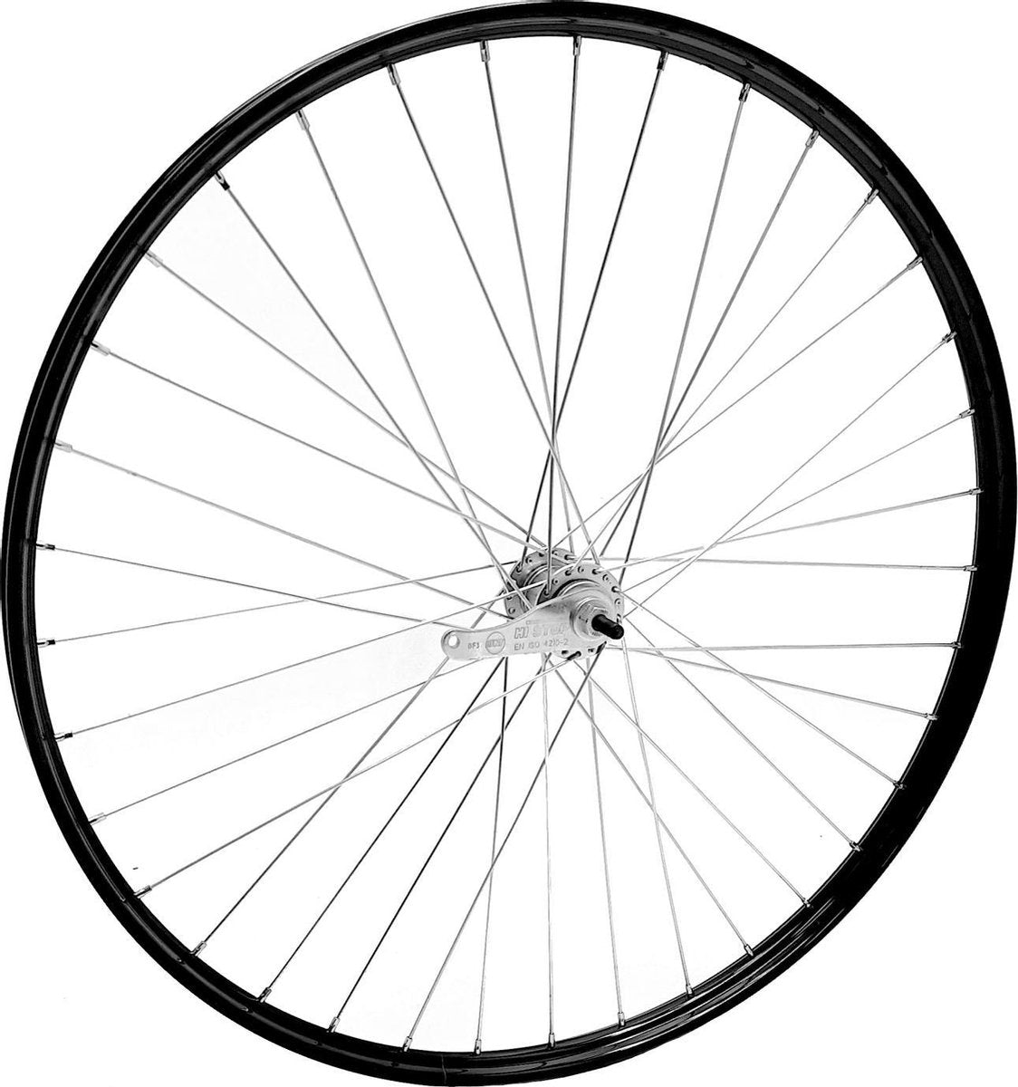 Achterwiel 28x1 1/2 zwart KT remnaaf