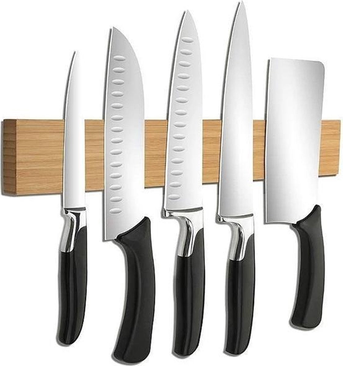 Magnetisch Messenstrip - Houten Messenhouder- Bamboe Design - 40cm