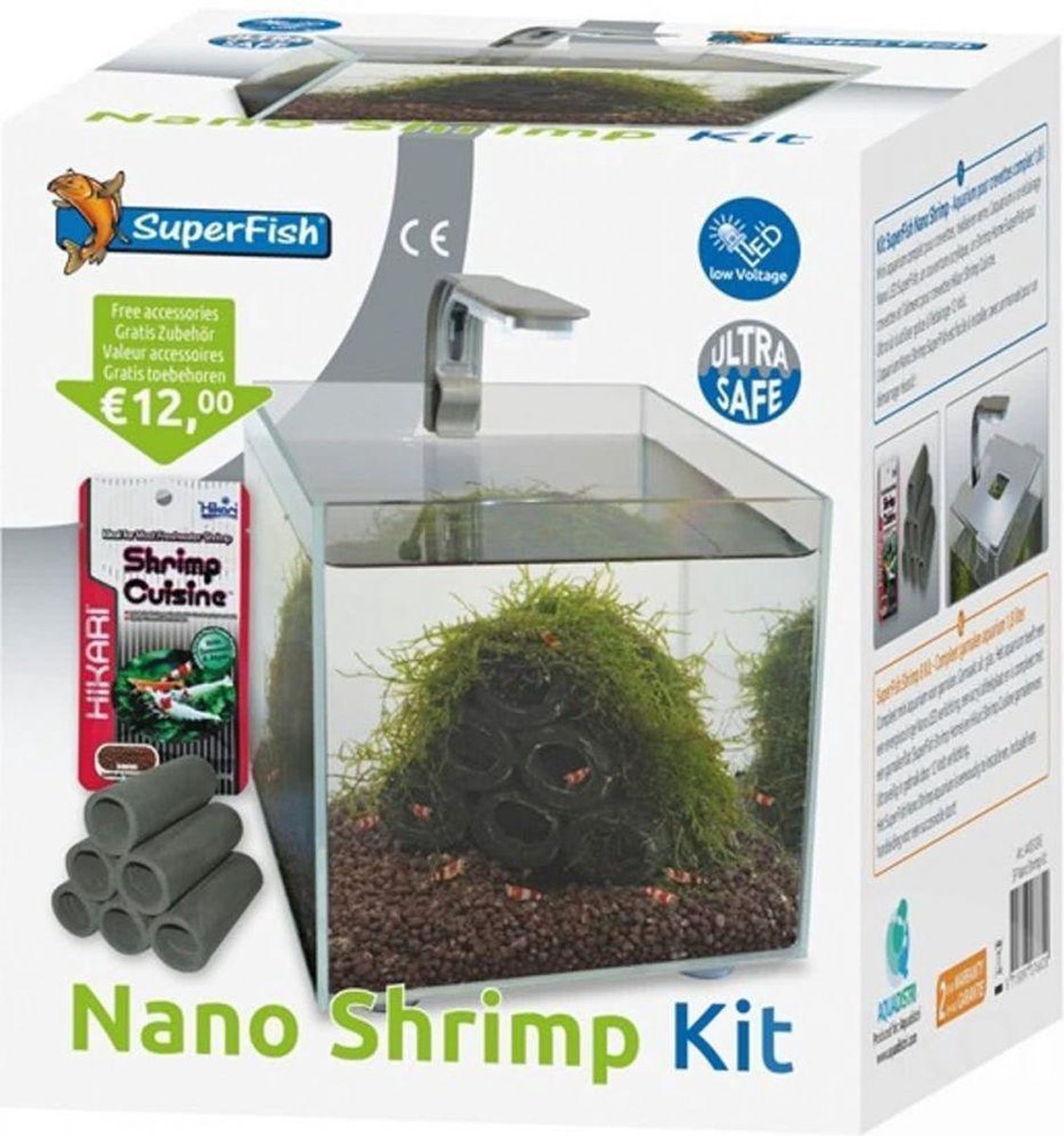 SuperFish Nano Shrimp Kit Aquarium - 14x14x15 cm - 1