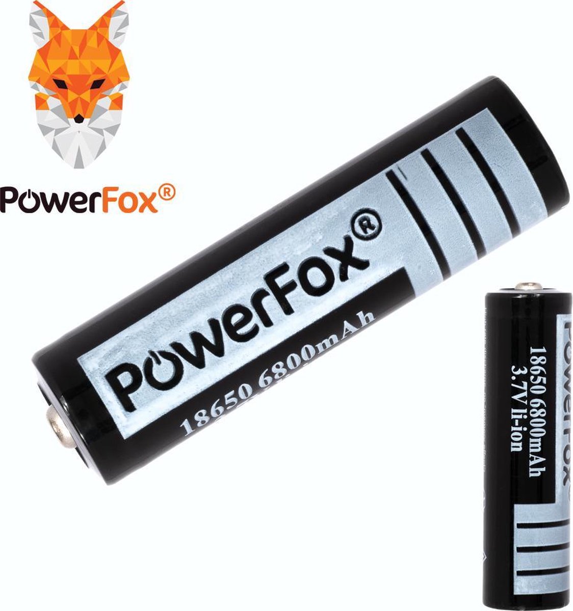PowerFox® 1x 18650 Lithium batterij 3