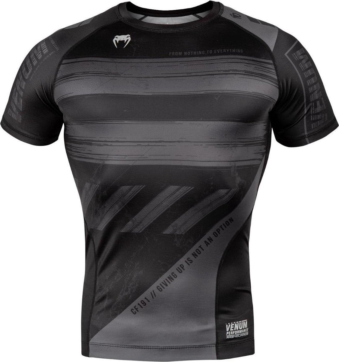 Venum AMRAP Rashguard Korte mouwen Volledig zwart - L
