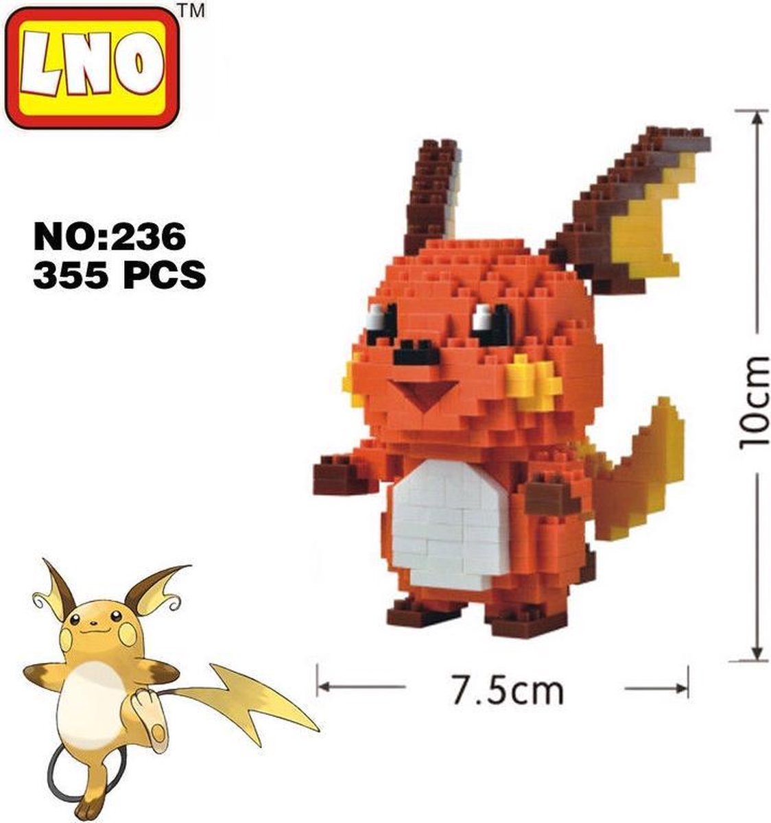 Nanoblocks Raichu Pokemon - LNO