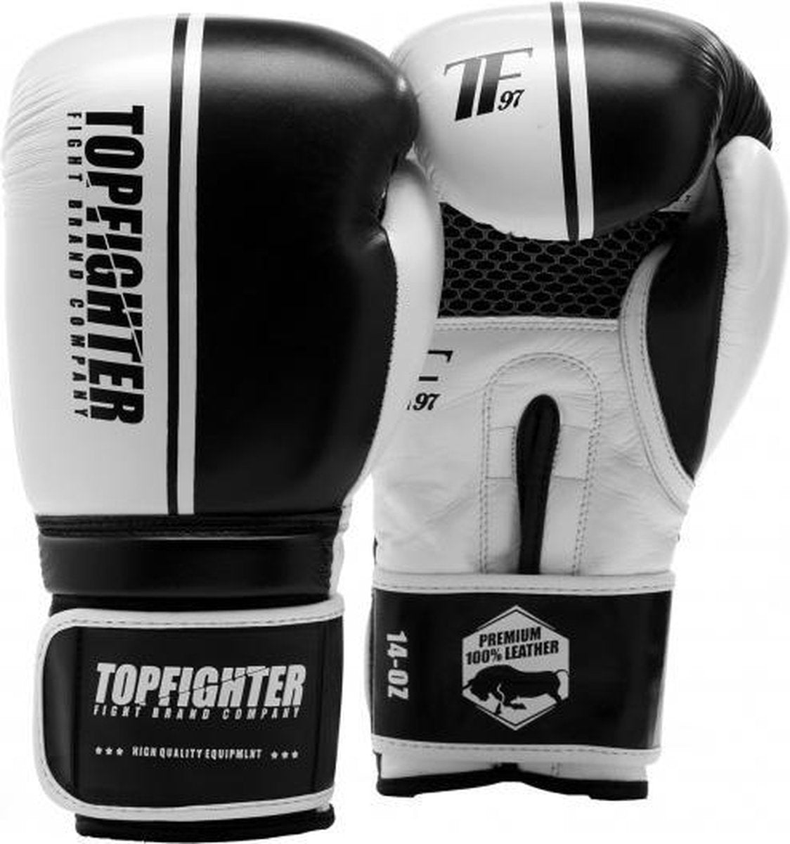 Topfighter Bokshandschoenen Premium Zwart 12oz