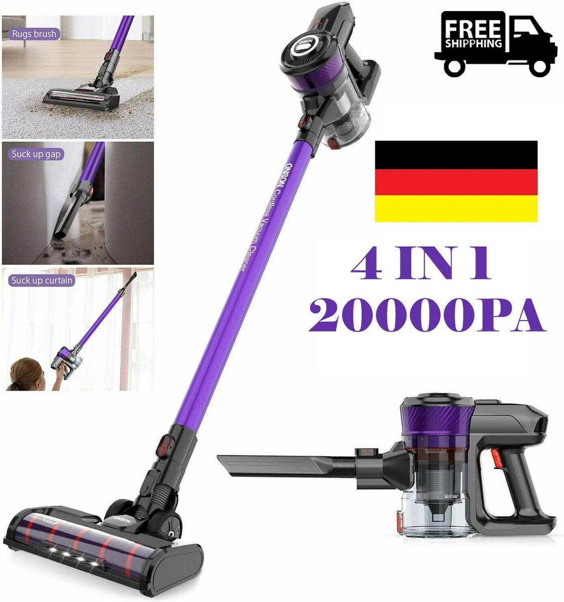Handstofzuiger - Draadloze stofzuiger-Stofzuiger-D18E Pro- EU-versie-Mit-Led