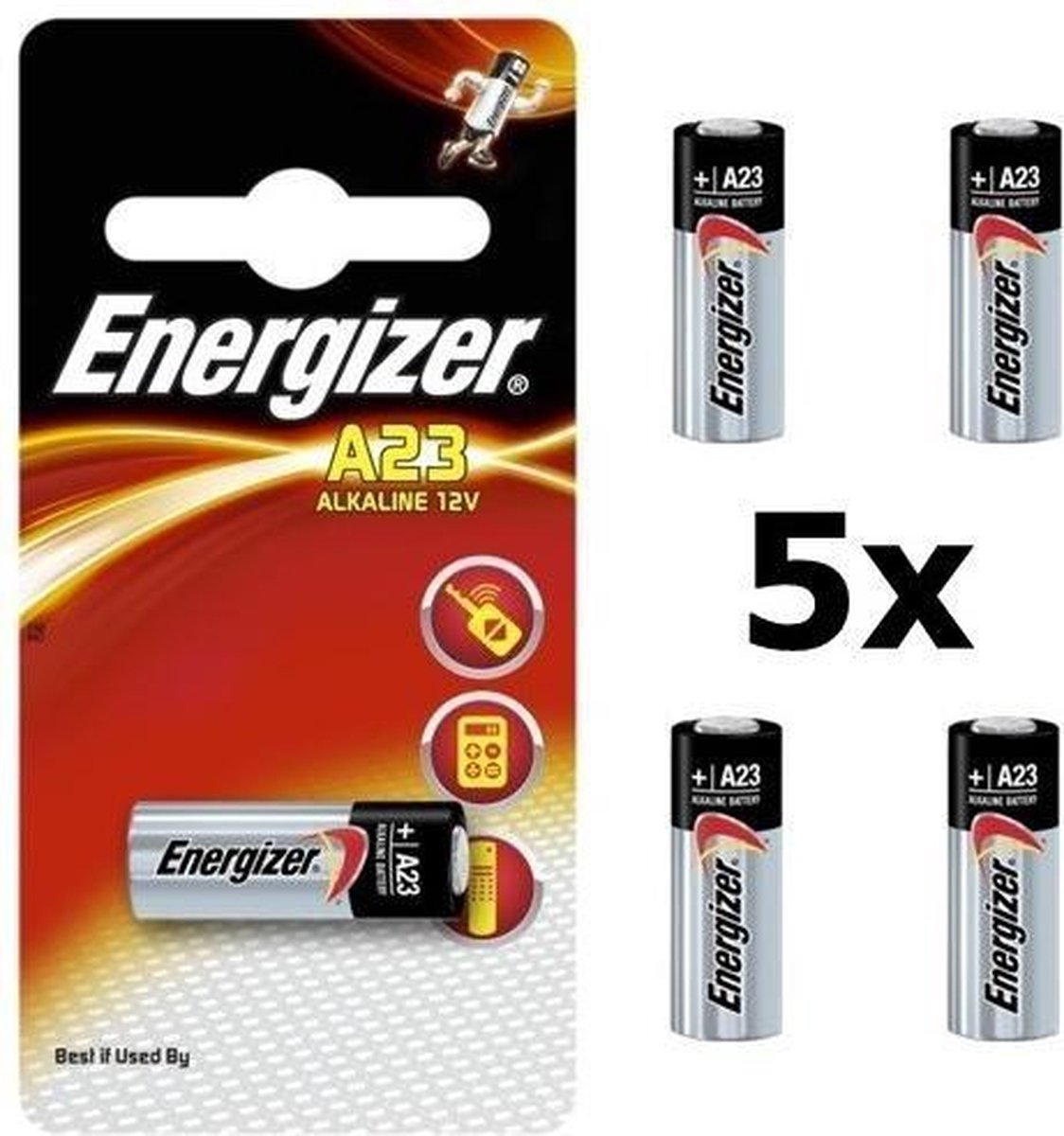 5 Stuks - Energizer A23 23A 12V L1028F Alkaline batterij