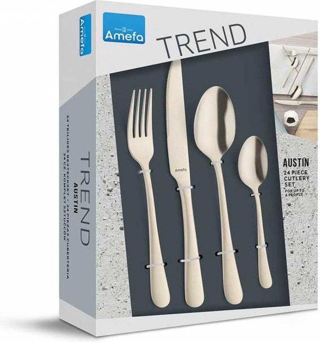 Amefa Vintage - 24 delig Bestekset - RVS en Yourkitchen E-kookboek