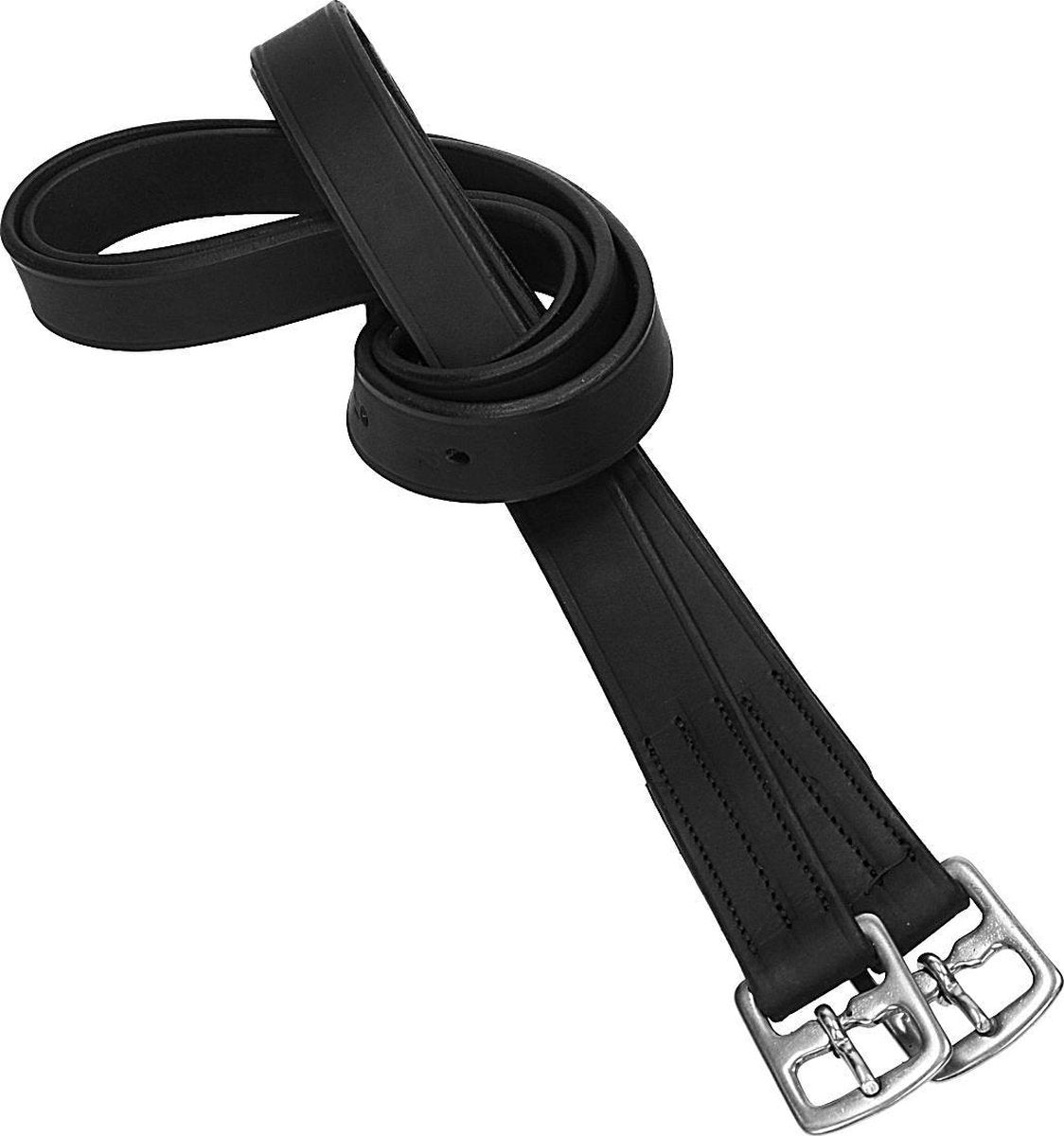 Horka Beugelriemen  - Black-silver - 115 Cm