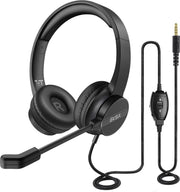 EKSA H12 - Office Headset met Microfoon - Koptelefoon - Headset - Hoofdtelefoon met Microfoon - Ideaal voor Kantoor - 3.5mm jack - Licht en Comfortabel - Geluidskwaliteit