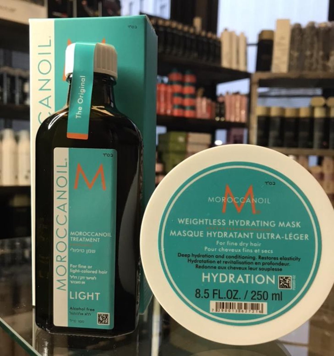 Moroccanoil Treatment Haarolie - 100 ml & Moroccanoil - Weightless Hydrating Mask -250 ml