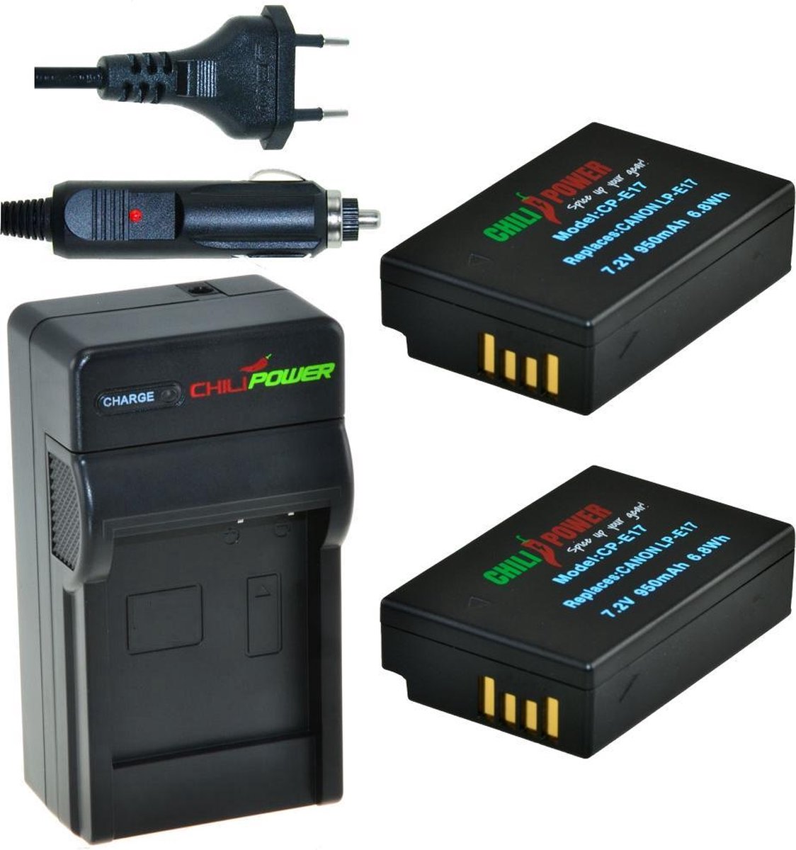 ChiliPower LP-E17 Canon Kit - Camera Batterij Set