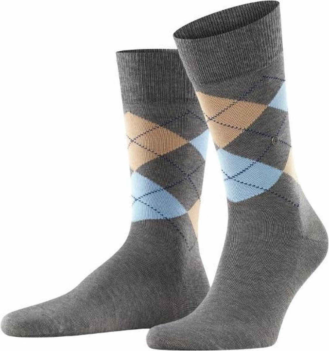 Burlington Manchester Herensok 20182 - Meerkleurig 3182 asphalt mel. Heren - 40-46