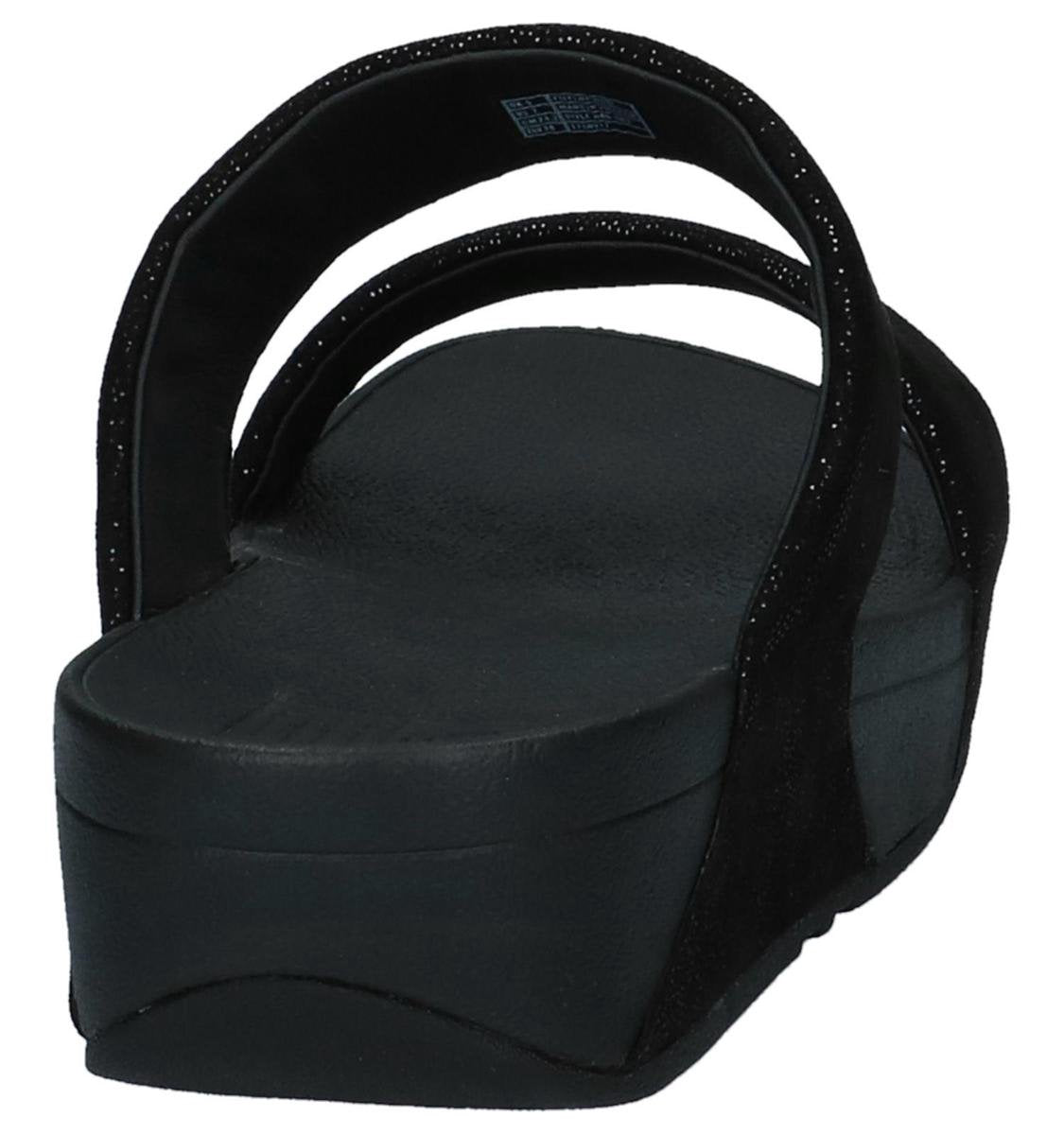 FitFlop - Shimmy Suede Slide - Comfort slippers - Dames - Maat 38 - Zwart - H68-403 -Black Glimmer Suede