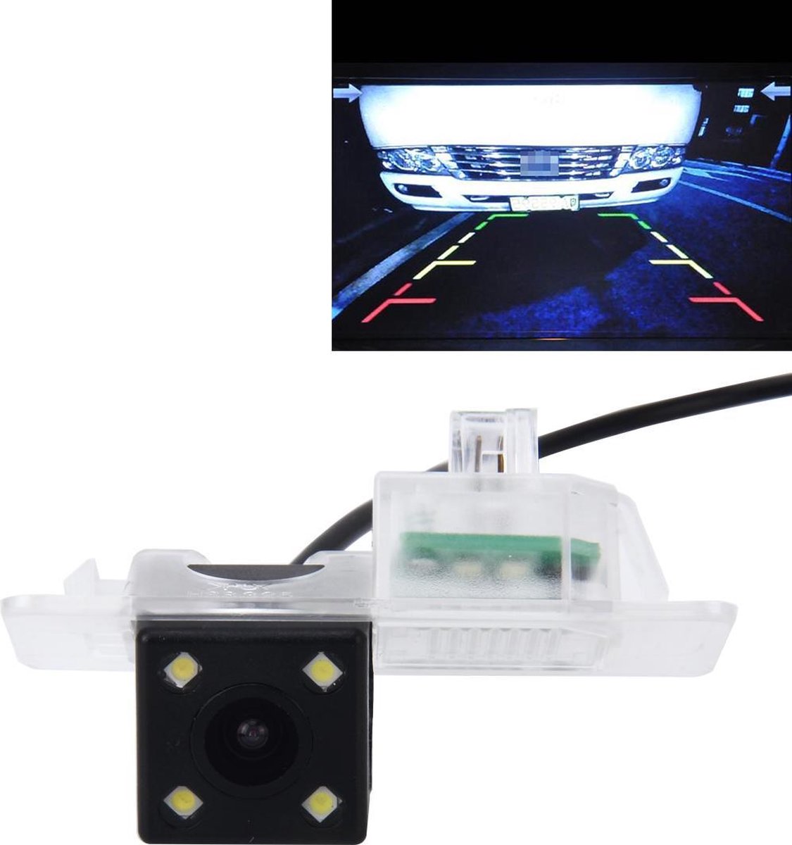 656 * 492 Effectieve Pixel NTSC 60 HZ CMOS II waterdichte auto achteruitrijcamera achteruitrijcamera met 4 LED-lampen voor 2014-2016-versie BMW 2-serie / 3-serie / 5-serie / X1 / X3 / X4 / X5 / X6