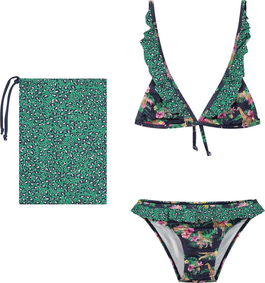 Quapi bikini Abiah indigo blue flower