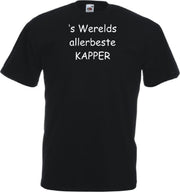 Mijncadeautje T-shirt - 's Werelds beste Kapper - unisex Zwart (maat M)