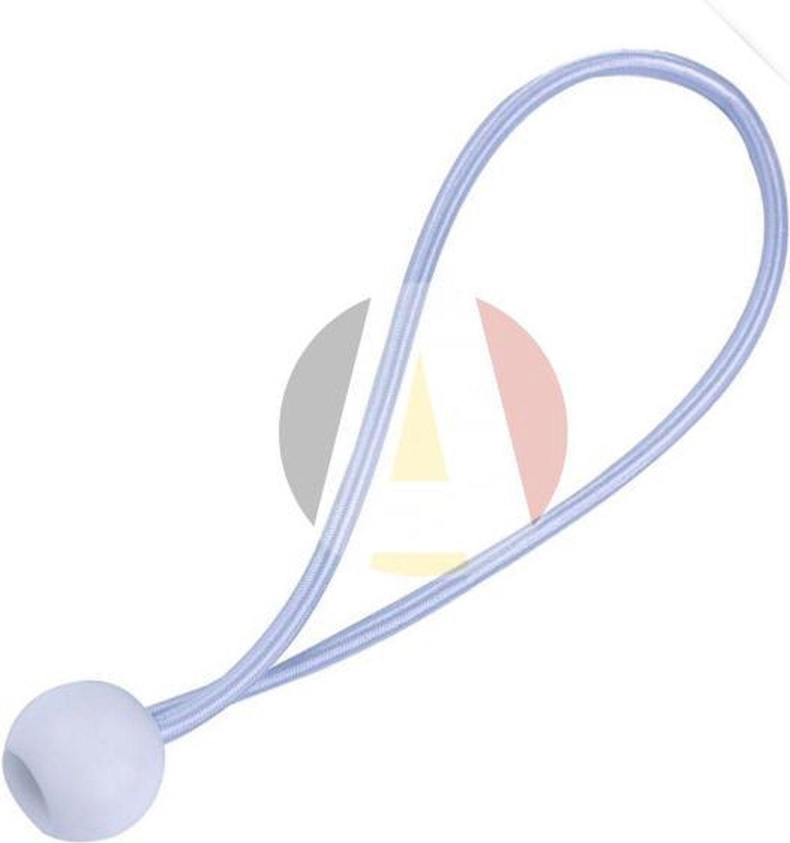 Elastiek met balletje bungee ball wit 25cm 10st.