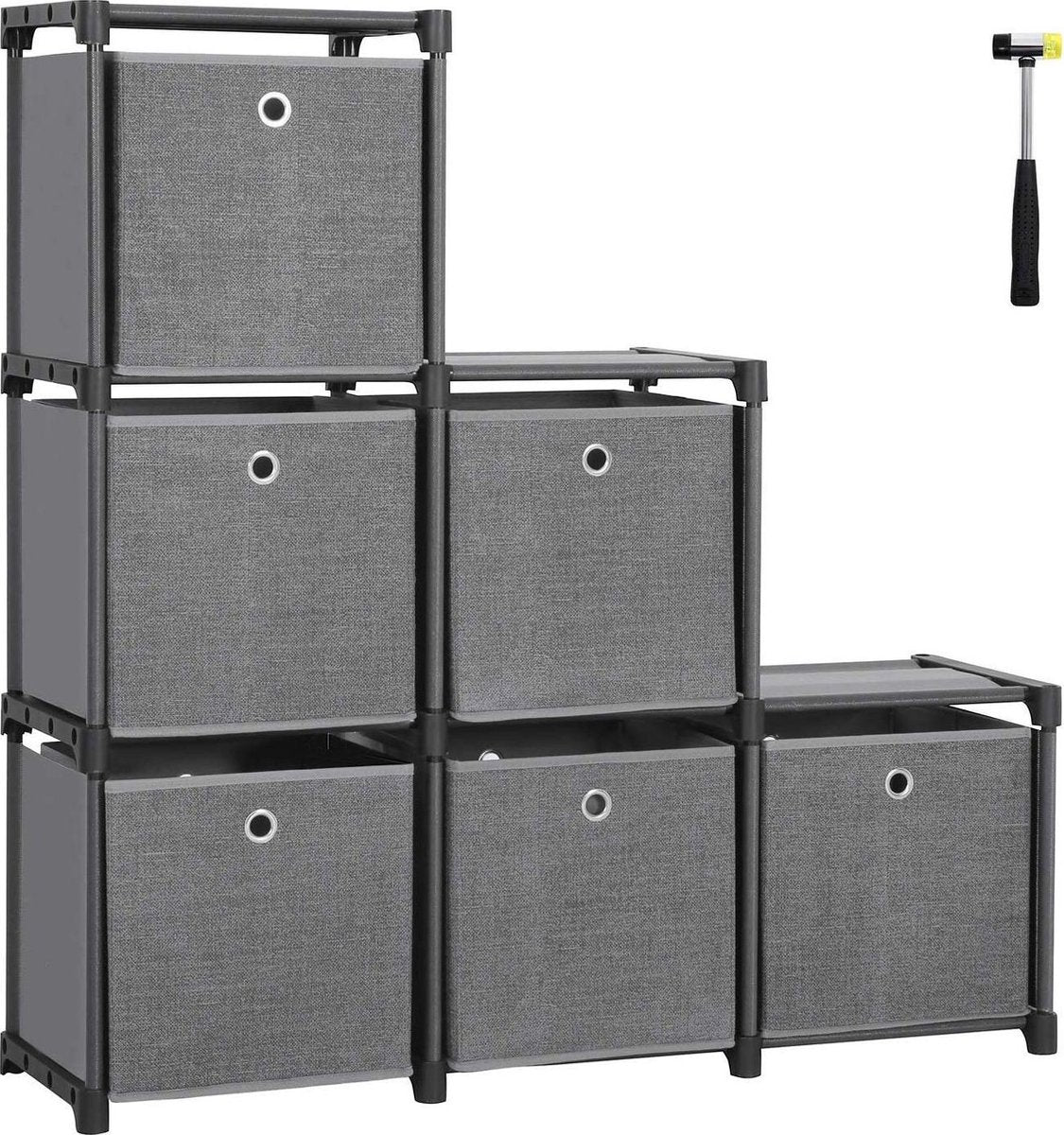 Songmics 6 Kubussen - Opbergdozen - Organizer - Opbergbox - Opbergboxen - Opbergdoos