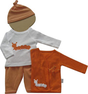 Amelius Unisexkledingset - Oranje / Wit - Maat 46