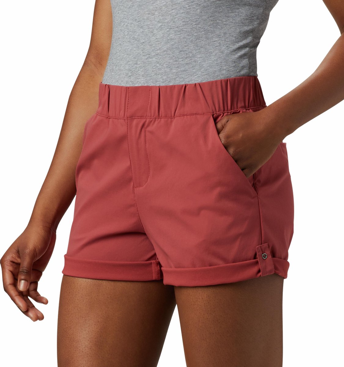 Columbia Firwood Camp II Short - Dusty Crimson - Dames - Maat XL/5