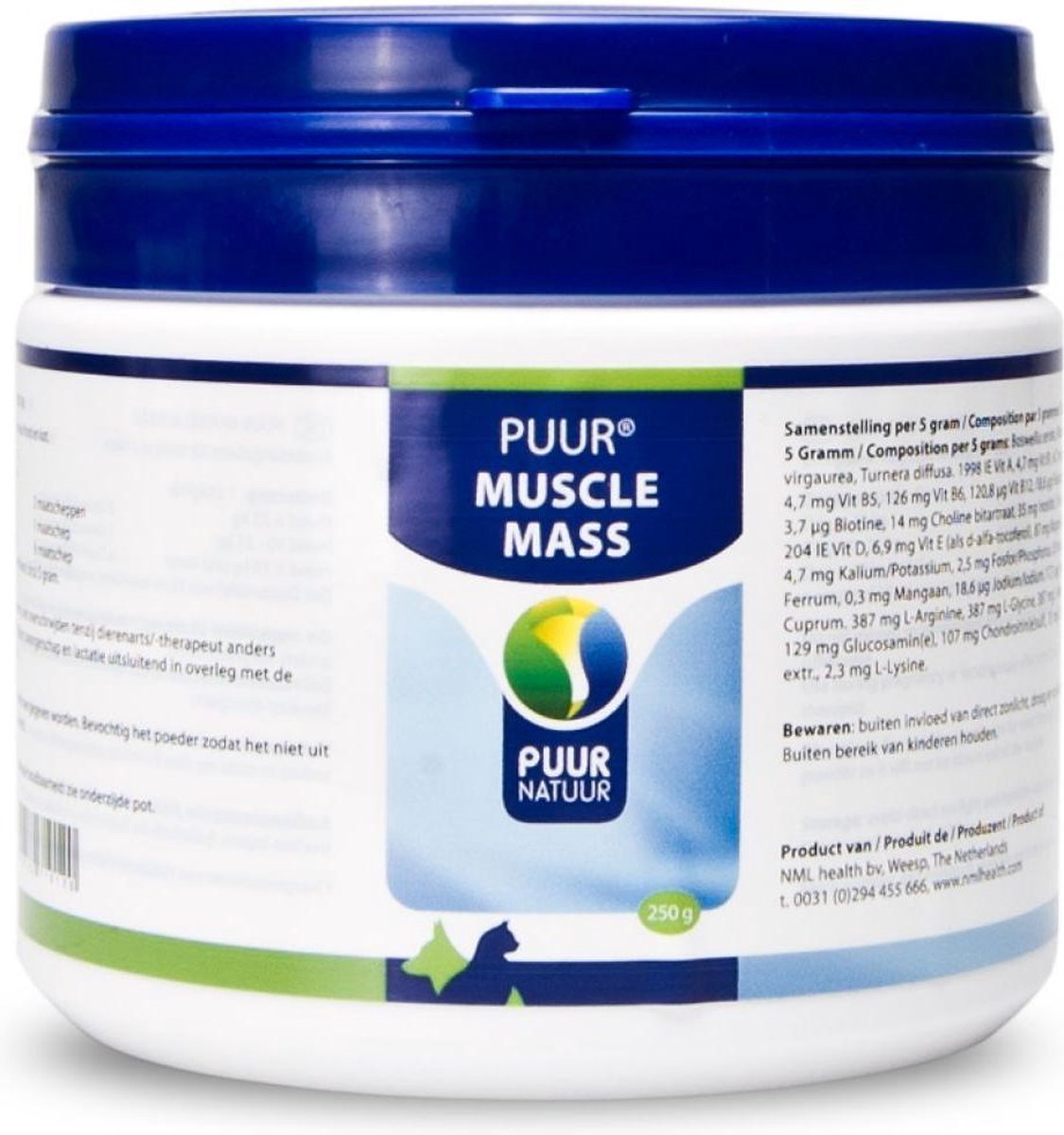 Puur Muscle Mass (Spieropbouw) Hond & Kat 250 GR