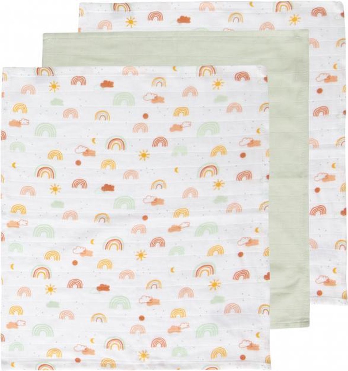 bébé-jou Hydrofiel monddoek 3 stuks - Rainbow Sky