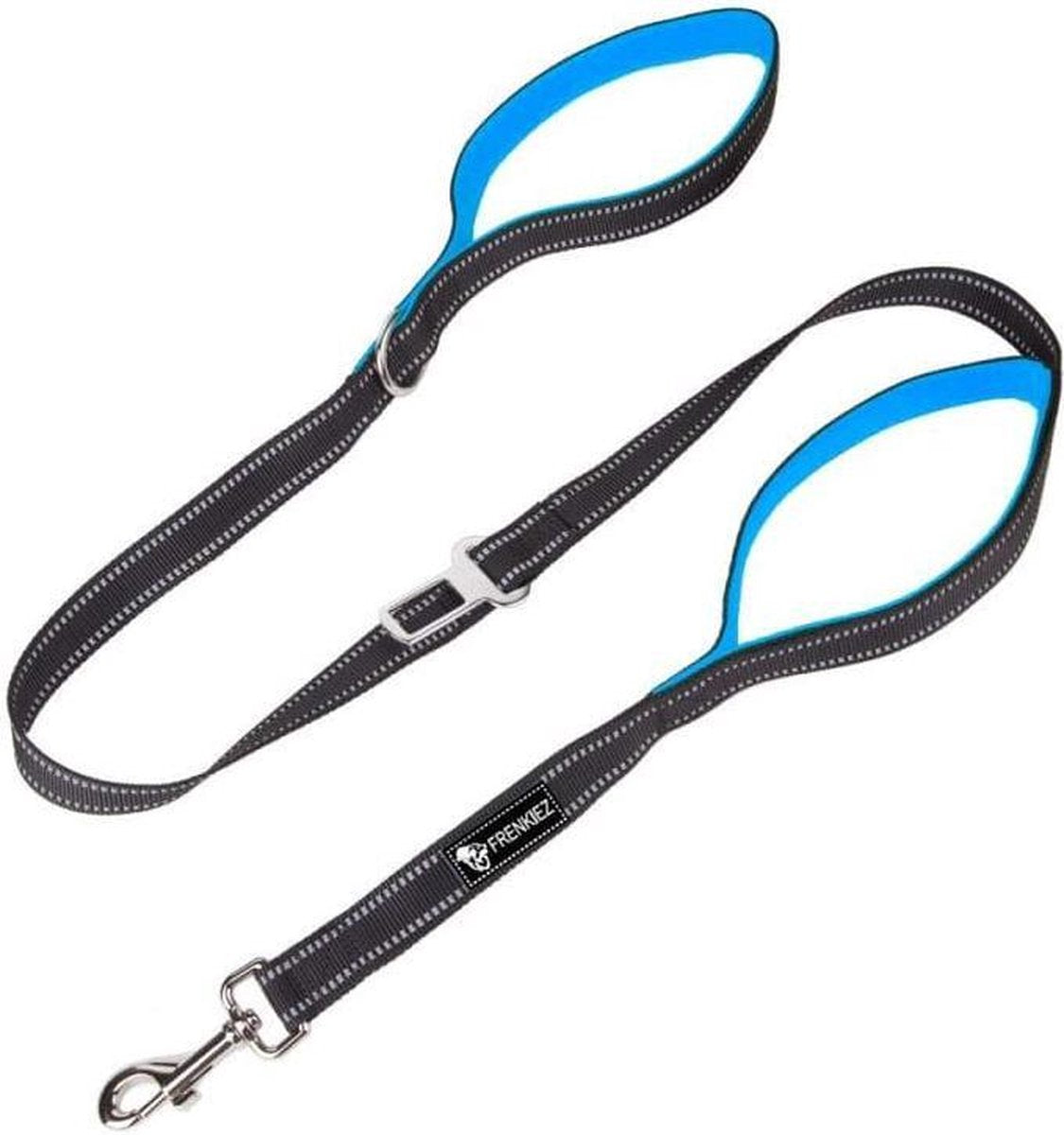 Frenkiez reflective dog leash blue
