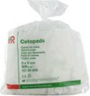 Cotopads (pluisvrije pads)  5 x 5 cm - 500 stuks - 100 % katoen -