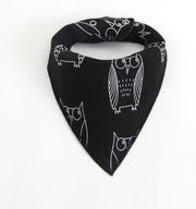 JillyBee - Slab - Slabbetje - Slabber - Bandana - Uil - Uilen - Uiltjes - Zwart - Wit