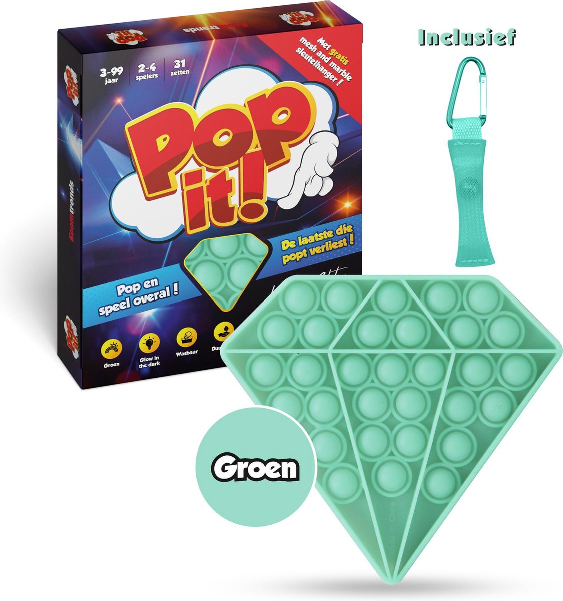 Fidget Toys Pakket onder de 15 euro met PopIt en Mesh and Marble - Glow in the dark - TikTok Speelgoed voor Kinderen - Ecomtrends®