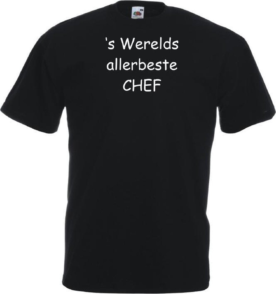 Mijncadeautje T-shirt - 's Werelds beste Chef - unisex Zwart (maat L)