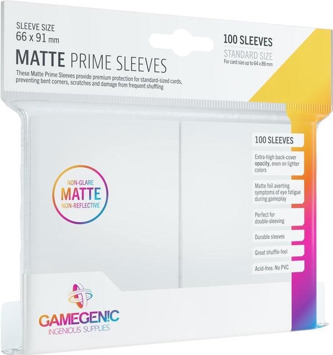 Gamegenic Matte Prime Sleeves White (100)