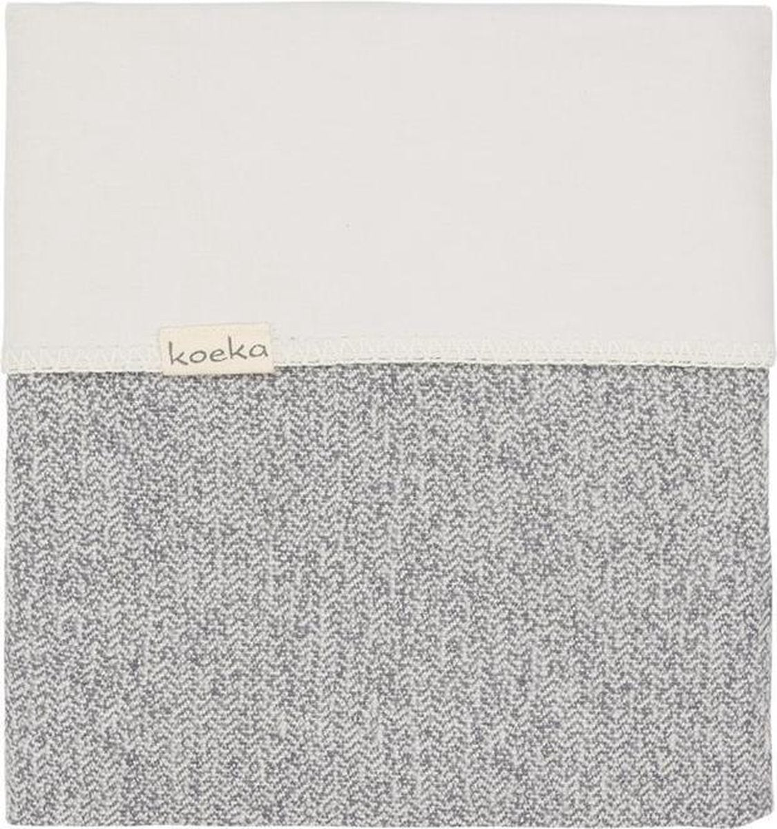 Koeka Wiegdeken Vigo flanel - sparkle grey/pebble 75x100cm
