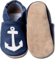 Hobea - babyslofjes - anker - blauw