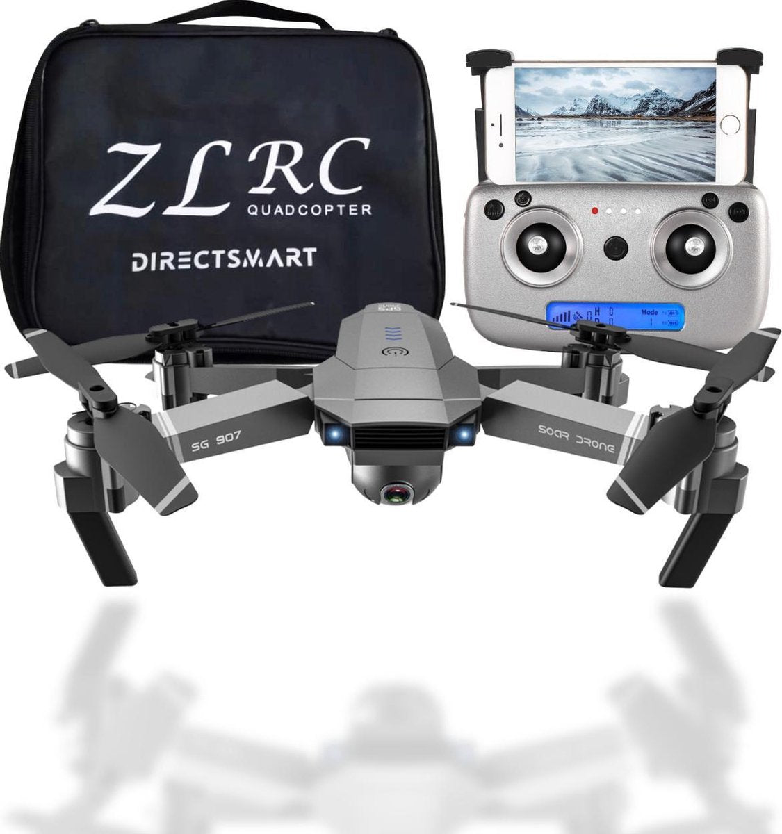 SG907 Professionele Smart Mini Drone met Camera - 5G GPS Wifi 4K HD Dual Cam 50x Zoom - Quadcopter - 36-40 Min Vliegen - Bestuurbaar & Zelfrijdend - One Click Live Streaming