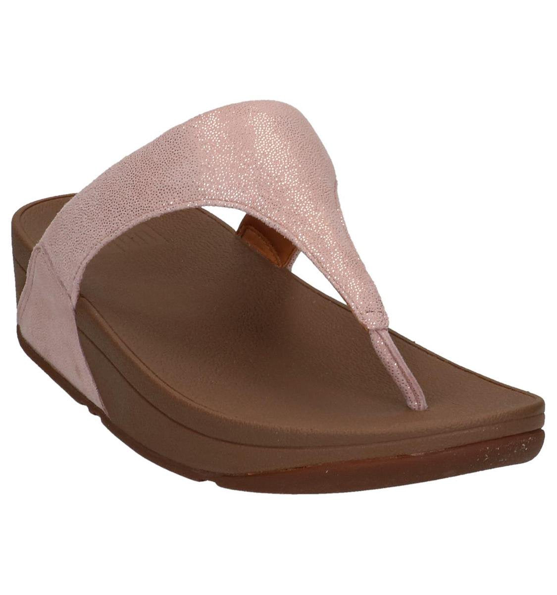 FitFlop - Shimmy Suede Toe-Post - Elegante slipper - Dames - Maat 38 - Roze - C64-323 -Rose Gold Suede