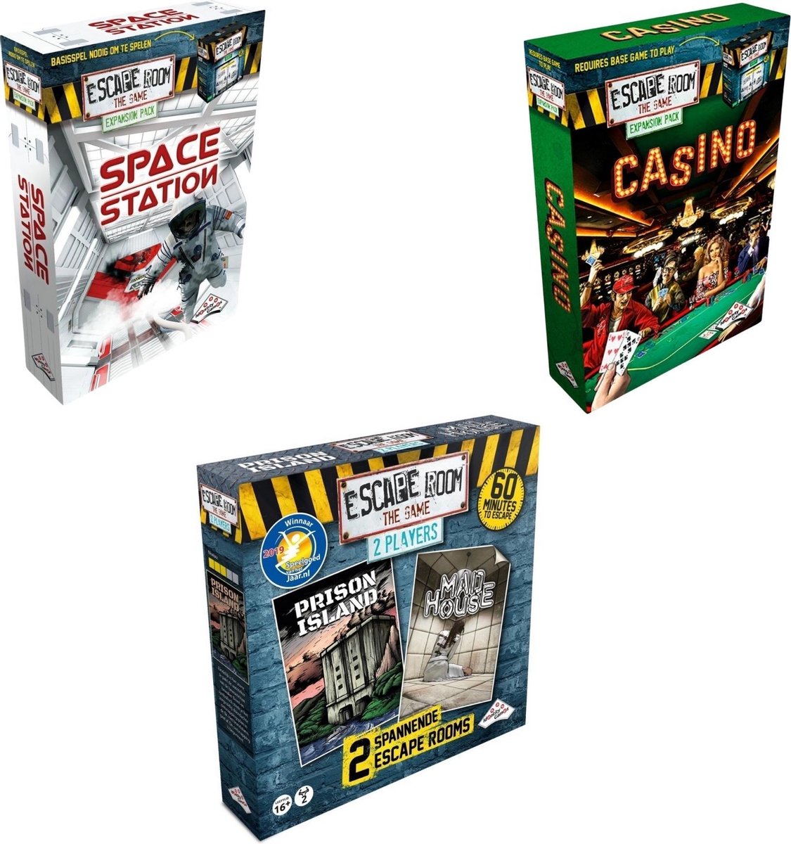 Escape Room Uitbreidingsbundel - 3 Stuks - Space Station & Casino & Mad House