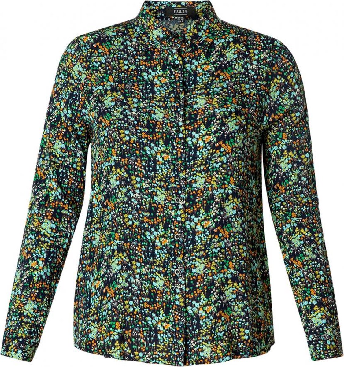 ES&SY Tjitske Blouse - Navy/Multi-Colour - maat 38