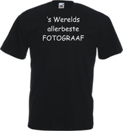 Mijncadeautje T-shirt - 's Werelds beste Fotograaf - unisex Zwart (maat M)