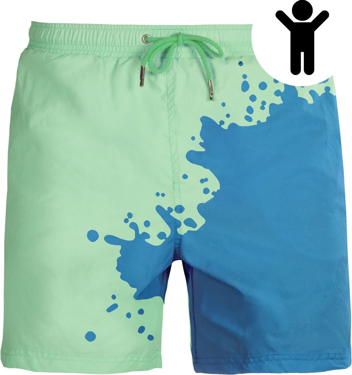 Blauw - Groen | Kleurveranderende zwembroek