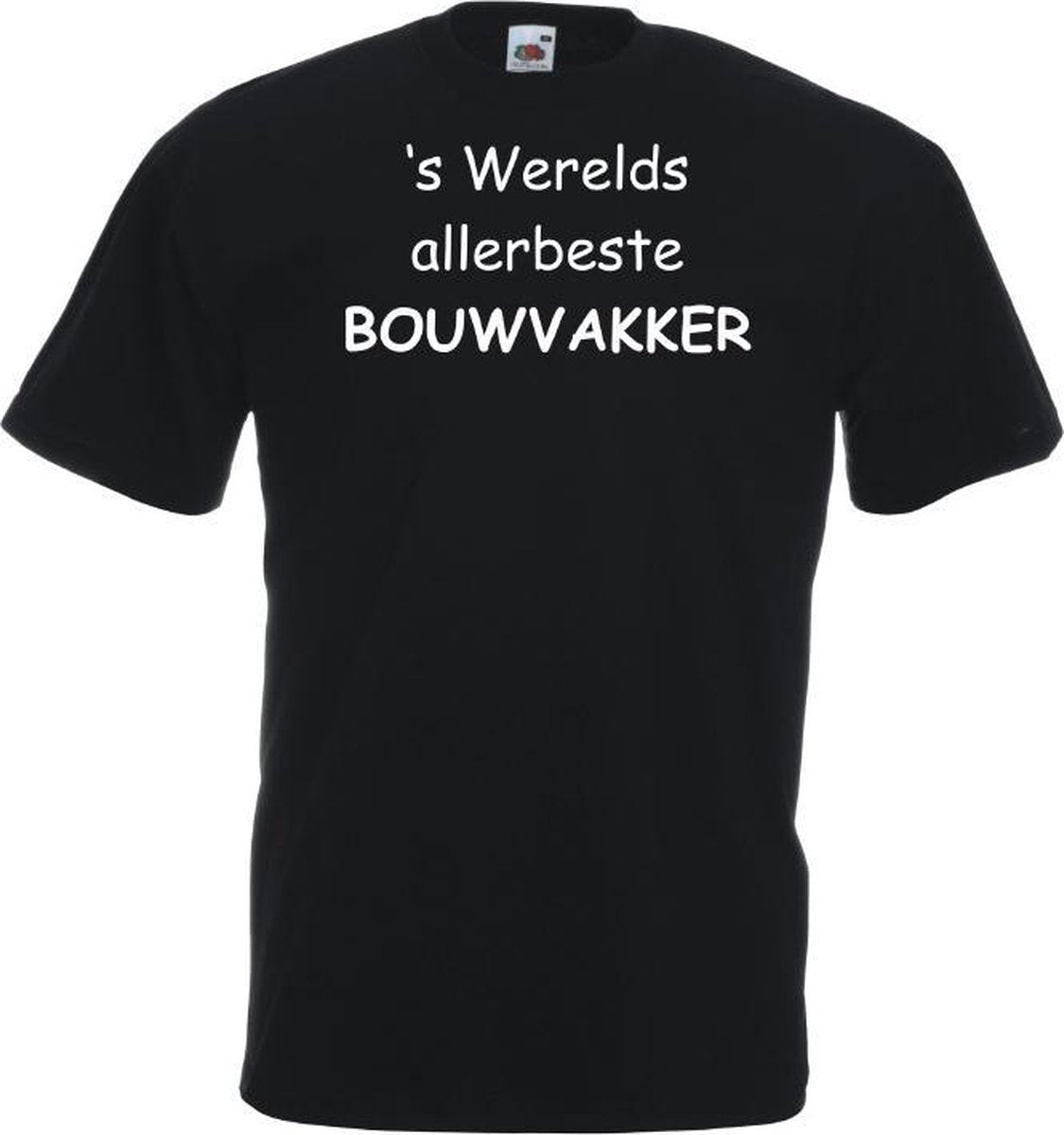 Mijncadeautje T-shirt - 's Werelds beste Bouwvakker - unisex Zwart (maat L)