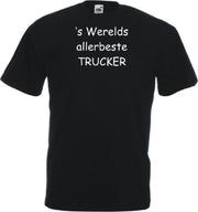 Mijncadeautje T-shirt - 's Werelds beste Trucker - unisex Zwart (maat XXL)